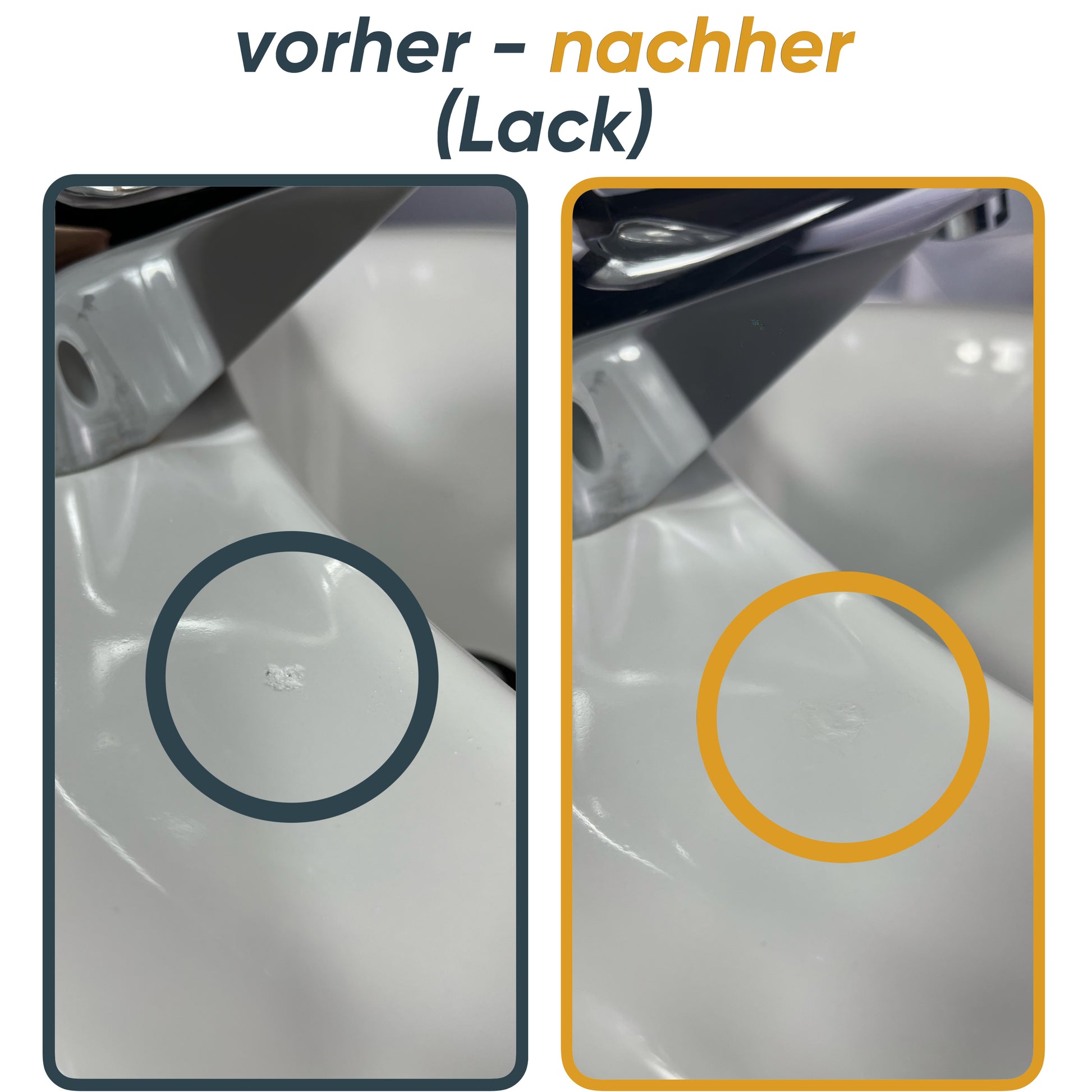 vorher nachher Reparaturstift