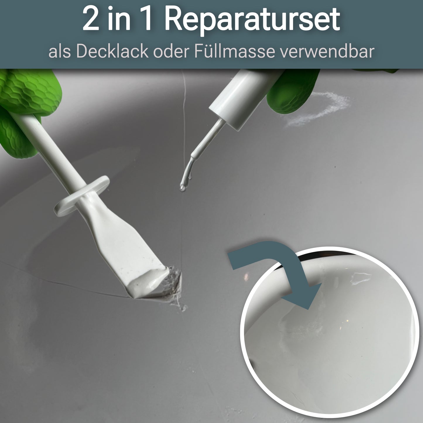 Waschbecken Reparaturset mit Erfolgs-Garantie