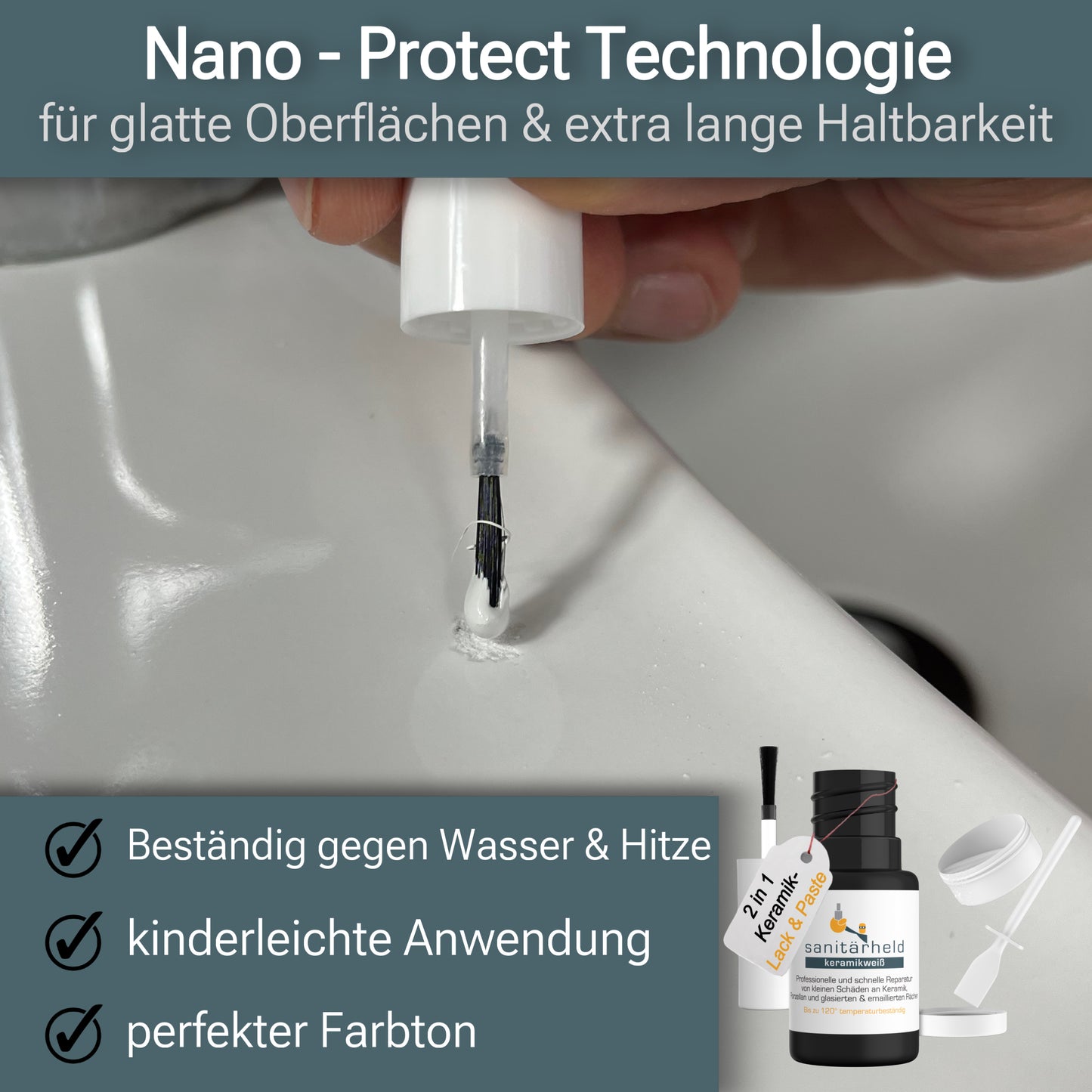 Waschbecken Reparaturset mit Erfolgs-Garantie
