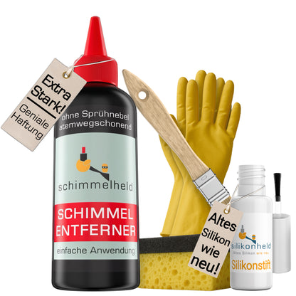 Schimmelentferner Gel + Silikonstift Set (5 teilig)