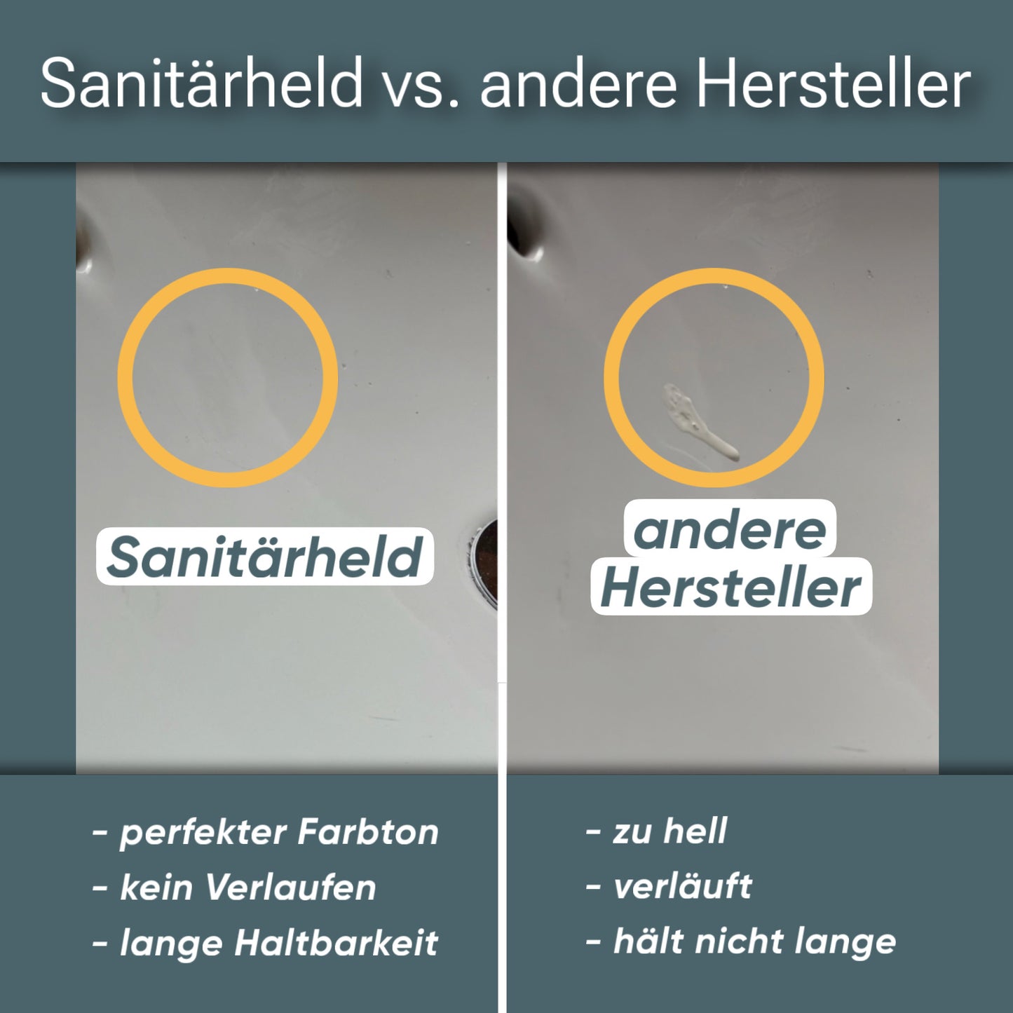 Waschbecken Reparaturset mit Erfolgs-Garantie